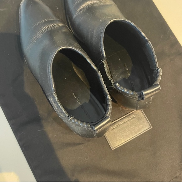 ALEXANDER WANG women Gold Heel-Kori Ankle Bootie Shoe, Black Leather size 38 - Picture 5 of 7